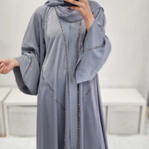 Khadija Abaya Grey UAE