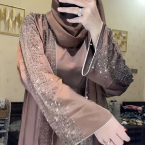 Amal Diamond Beaded Abaya Set