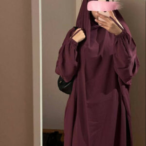 Plain Cuffed Jilbab Set