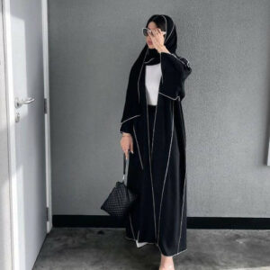 Obsidian Lining Abaya Shrug + Free Hijab