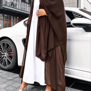 DUBAI STYLE KIMONO ABAYA 3-Pc Set