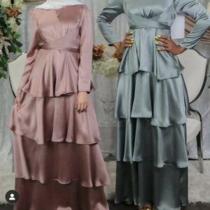 Three Layered Abaya Gown + Free Hijab