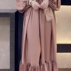 Noor Frilled Casual Abaya + Free Hijab