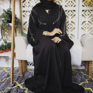 Black Embroidered Abaya