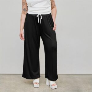 Plus Size Elastic Waist Casual Straight Leg Pants (XL-3XL)