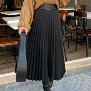Plus Size Pleated Skirt (XL-5XL)