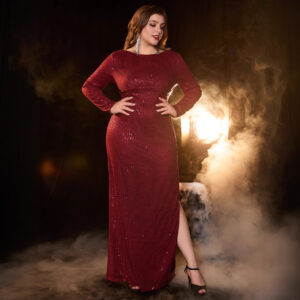 Plus Size Sequined Cocktail Dress (XL-4XL)