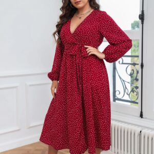 Plus Size Polka Dot Swing Dress (2XL-4XL)