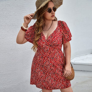 Plus Size Floral Beach Dress (XL-4XL)