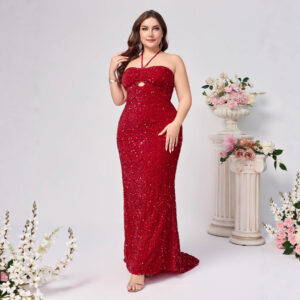 Plus Size  Cocktail Sequined Dress (XL-4XL)