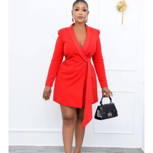 Plus Size Slim Fit Suit Dress (XL-XXXL)