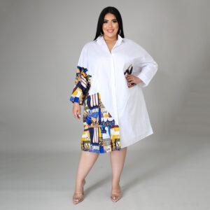 Plus Size Shirt Dress (XL-5XL)