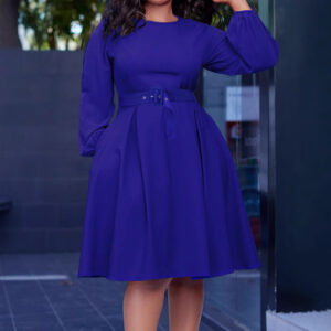 Plus Size Elegant Office High Waist  Dress (XL-5XL)