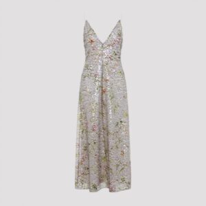 Alberta Ferretti Evening Dress with Floral Sequins (42)