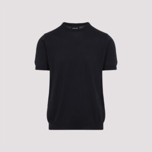 Giorgio Armani Short-sleeved, Crew-neck Jumper in Silk and Cotton (48-52)