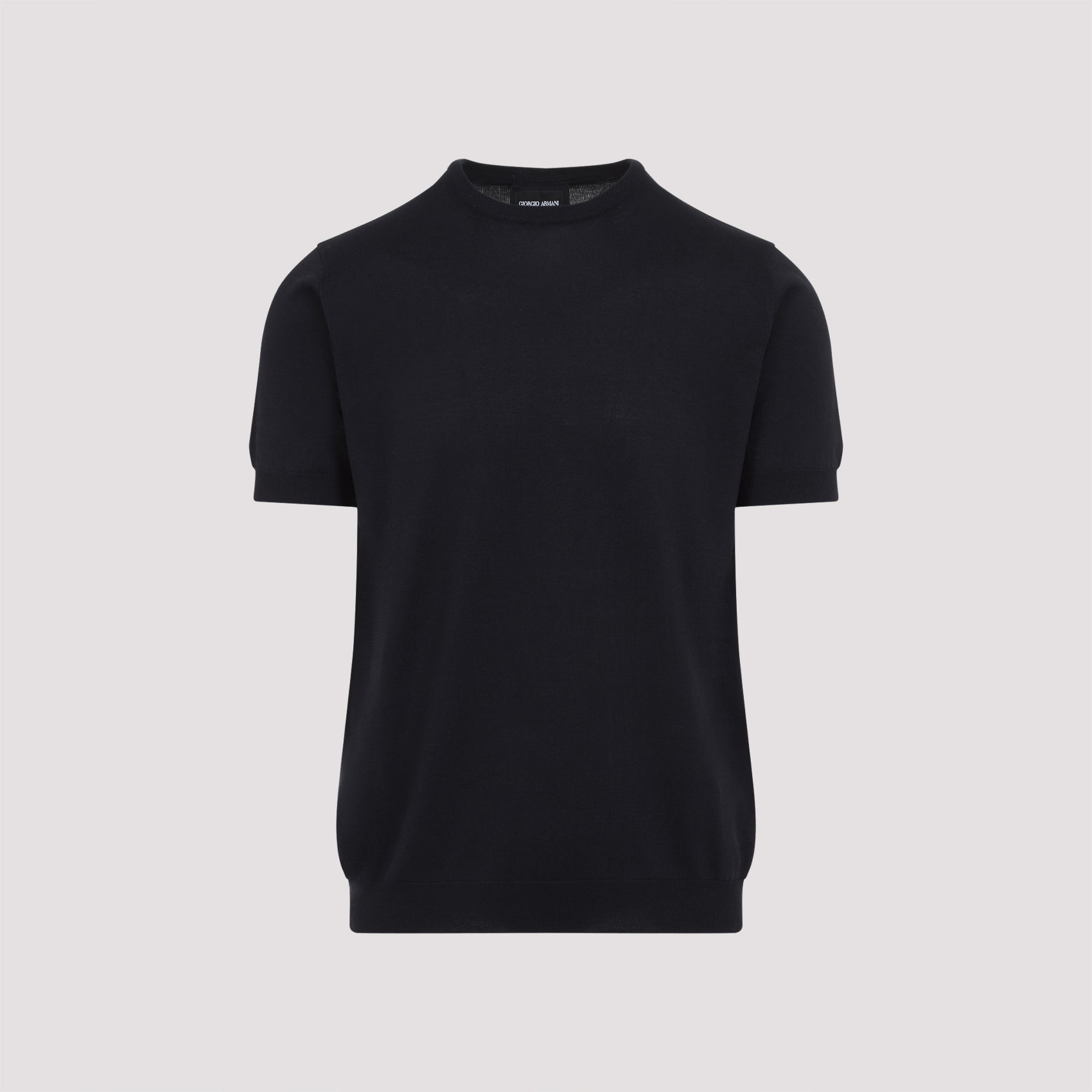 Giorgio Armani Short-sleeved, Crew-neck Jumper in Silk and Cotton (48-52)
