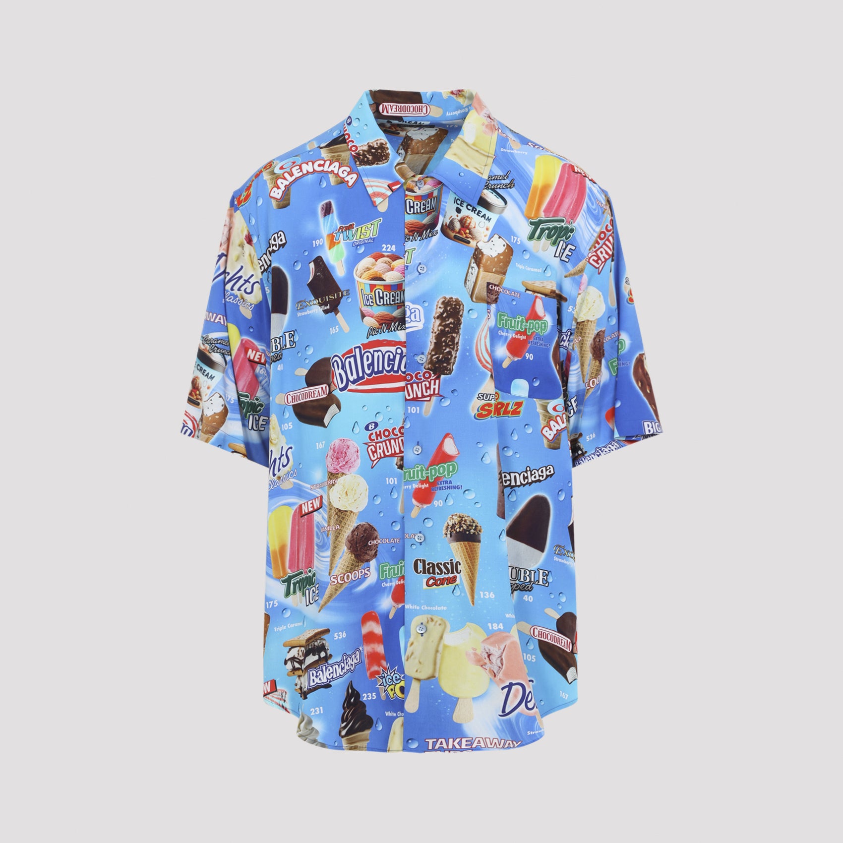 Balenciaga Men's Sweet Treat Short Sleeve Minimal Shirt (48)