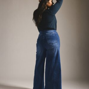 Olivia Pintuck Wide Leg Jeans