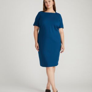 Envelope Neck Ponte Dress