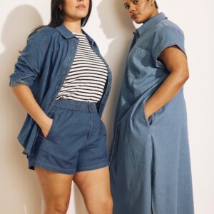 Capri Chambray Shorts