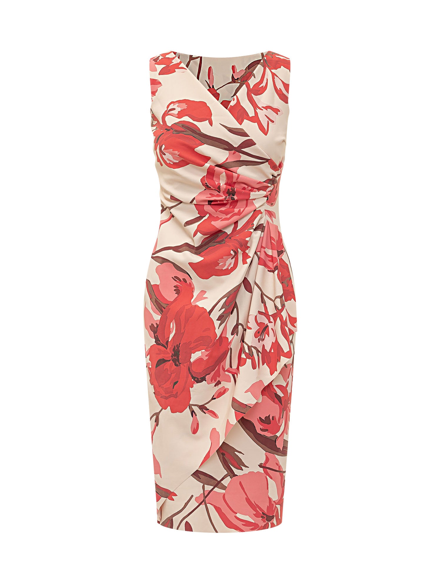 Chiara Boni Mini Floral Print Suit with Elegant Draping (40-44)